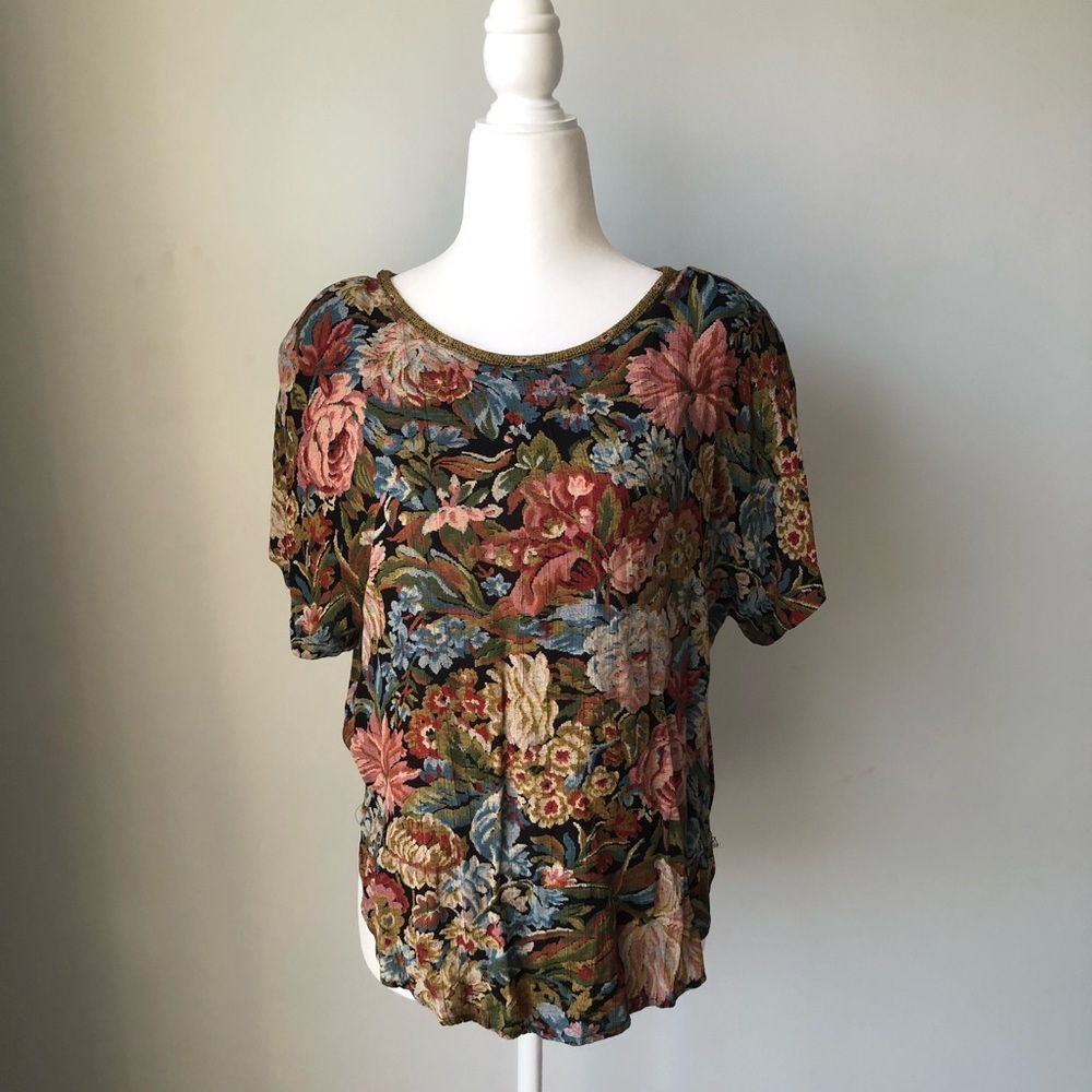 Vintage Platinum by Dorthy schoelen floral top. Size S. - Picture 2 of 4